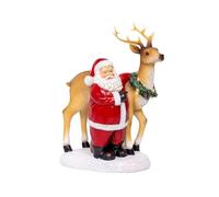 Lumineo Decoración navideña Santa Claus escena LED con iluminación 12 x 19 x 26 cm.