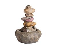 Lumineo Fuente de poliresina con forma de guijaro, 22 x 22 x 30 cm