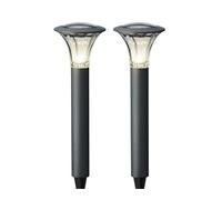 Lumineo Juego de iluminación solar LED para jardín, 2 unidades, lámparas exteriores con energía solar.