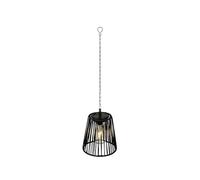 Lumineo Lámpara de techo LED solar para exteriores, 17,5 cm, color negro/blanco cálido, lámpara solar para jardín, lámpara de jardín, lámpara decorativa para terraza, balcón, porche, funcionamiento