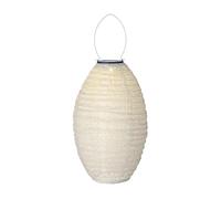 Lumineo Lámpara solar LED de jardín, 23 x 38 cm, nailon, con perforación, color blanco cálido, farol solar para jardín, balcón, lámpara colgante para exteriores, lámpara solar para exteriores