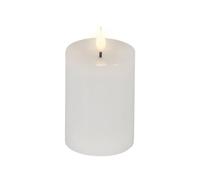 Lumineo Vela LED de 7,5 x 13,5 cm con temporizador, efecto parpadeante de | Función de temporizador, vela de cera real, funciona con pilas, vela de mecha realista con efecto parpadeante, vela de cera
