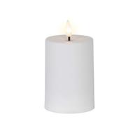 Lumineo Vela LED solar para exteriores, 7 x 10 cm, plástico, para decoración de jardín y exterior, funciona con pilas, color blanco cálido