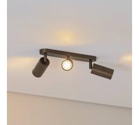 Luminex Downlight Link, color titanio-dorado, longitud 33 cm, 3 luces.