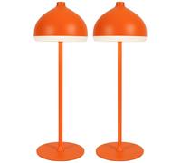 LuminexDesigns 2 Lámparas de Mesa Recargables Inalámbricas VIOA TL13 | Lámpara inalambrica mesa, 5200mAh, IP54, 3 temperaturas - para salón, dormitorio, bar, restaurante y decoración, Naranja