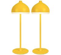 LuminexDesigns 2 Lámparas de Mesa Recargables Inalámbricas VIOA TL13 | Lámparas de mesita de noche, 5200mAh, IP54, 3 temperaturas - para dormitorio, salón, terraza, balcón y cena, Amarillo
