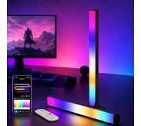 LuminexDesigns Barra de Luz LED RGB 40 cm VYBE Desk | Luz Gaming con control por app y Alexa, sincronización musical e iluminación ambiental para TV, PC y dormitorio