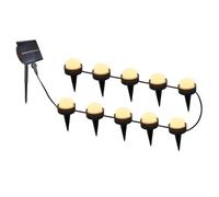 Lumisky 10 mini focos de luz solar para pinchar, marcado, callejón, luz blanca cálida, 12 m