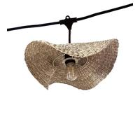 Lumisky Guirnalda de luces conectables para exteriores con pantalla de hierba marina estilo bohemio 7 bombillas de filamento casquillo E27 LED blanco cálido MOLLY LIGHT 6m