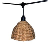 Lumisky Guirnalda de luces conectables para exteriores con pantalla de poliratán estilo bohemio 7 bombillas de filamento casquillo E27 LED blanco cálido MELLOW LIGHT 6m
