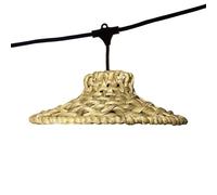 Lumisky Guirnalda De Luz Conectable Para Exteriores Con Sombra De Jacinto De Agua Natural Estilo Bohemio 7 Bombillas De Filamento Casquillo E27 Led Blanco Cálido Moorea Luz Conectable 6M