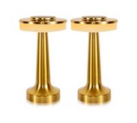 Lumisky Juego de 2 lámparas de mesa LED inalámbricas Gold ChiCGLOW H21cm