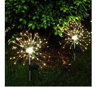 Lumisky Juego de 2 luces solares Fireworks Spike efecto fuegos artificiales LED 97 cm