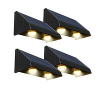 Lumisky Juego de 4 lámparas de pared solares LED blanco cálido 4x KYLA H6cm