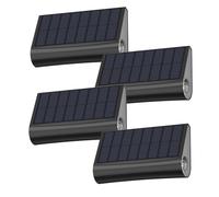 Lumisky Juego de 4 lámparas de pared solares LED blanco cálido para fijar, 4 x TWILY H6,3 cm