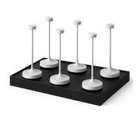 Lumisky - Juego de 6 lámparas de mesa inalámbricas, LED, color blanco cálido, regulable, color blanco