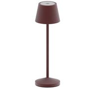 Lumisky Lámpara de mesa inalámbrica LED blanca cálida regulable EMILY H25cm, marrón vintage