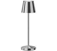 Lumisky Lámpara de mesa inalámbrica LED blanca cálida regulable EMILY H25cm, plata