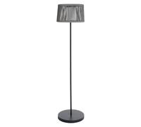 Lumisky Lámpara de pie solar de poliratán gris LED blanco cálido SOLEO H145cm