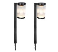 Lumisky Lote de 2 balizas solares BEAMLIT para plantar, LED blanco cálido, altura de 58 cm
