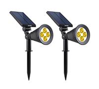 Lumisky Spots solares SPIKY WARM X2 de base LED, Caja de 2
