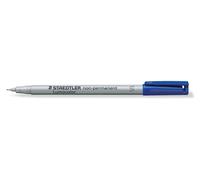 STAEDTLER 311-3, paquete de 10 rotuladores Lumocolor para acetato, color azul, punta de 0,4 mm, no permanentes