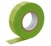 Lumonic 1 rollo Cinta aislante PVC 19mm x 20m verde/amarillo Cinta Iso I Adecuada para electricistas y aficionados I Cinta aislante en diferentes longitudes y colores