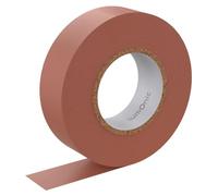 Lumonic 1 rollo de cinta aislante de PVC 19mm x 20m cinta adhesiva marrón Isotape I Adecuado para electricistas y aficionados I Cinta aislante en varias longitudes y colores