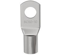 Lumonic 1x El cable tubular 50mm² en blanco | M10 | Cobre estañado | Conexión de cables sin soldadura | SC50-10, Terminal de cable de engaste, conector de engaste | Vehículo de motor, ingeniería mecán