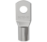 Lumonic 1x El cable tubular 70mm² en blanco | M10 | Cobre estañado | Conexión de cables sin soldadura | SC70-10, Terminal de cable de engaste, conector de engaste | Vehículo de motor, ingeniería mecán