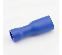 Lumonic 25x Receptáculo plano 1,5-2,5mm² | para enchufe plano 0,8 x 4,8mm | Totalmente aislado | Conector de cable sin soldadura | Terminal de cable de latón estañado | Automoción, ingeniería mecánic