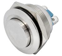 Lumonic pulsador de acero inoxidable en relieve de 25mm de diámetro I Dimensiones: borne de tornillo 250V 3A I Antivandálico según norma IP65