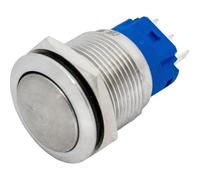 Lumonic pulsador de acero inoxidable Pulsador de 19mm de diámetro I Dimensiones: 2,8x0,5mm clavijas 250V 3A I Antivandálico según norma IP65