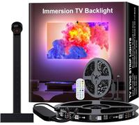 Lumtang Retroiluminación LED de 5 m, retroiluminación de TV, dispositivo de recogida de color para TV y PC de 65 a 70 pulgadas, control por aplicación Bluetooth