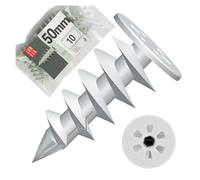 LUN FIX Tacos aislantes WDVS de 50 mm, placas de 25 mm de diámetro, placas aislantes, tacos de espuma rígida de poliamida, sin puentes térmicos, sin perforación previa, para aislamiento de fachadas