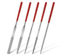 Lunhoo Juego de limas de metal, 5 limas de aguja de diamante para madera, plástico, metal, vidrio, tallado de joyas, impresiones 3D, Minatare, Model Craft Refine, herramientas manuales, 160 x 4 mm