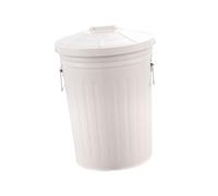 LuoAXINN Cubo de basura de jardín Bote de Basura Metal 23L Redondo Versátil for Exteriores con Tapa for Cocina, Patio, Garaje