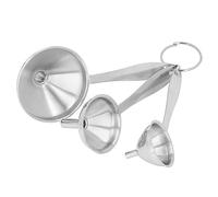 Luocute 3 Embudos Pequeños, Kit de Mini Embudo de Llenado de Acero Inoxidable, Juego de Herramientas Multifuncionales de Transferencia de Fluidos Líquidos con 3 Tamaños Diferentes, para Transferir