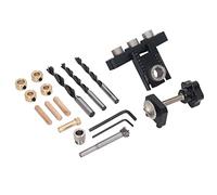 Luocute 3 en 1 Kit de Plantilla para Agujeros de Bolsillo Aleación de | Bloque de acero endurecido, 4 topes de latón, abrazadera máxima de 40 mm, resistente a la corrosión, con tacos