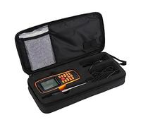 Luocute Anemómetro digital profesional con almacenamiento de datos 500, retroiluminación LCD, alta precisión para medición de temperatura de velocidad del viento, con cable USB para actividades al