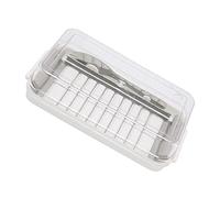 Luocute Caja Cortadora de Mantequilla Acero Inoxidable Recipiente para | Sello de tapa con bloqueo, aislamiento de olores de refrigerador, corte uniforme de rebanadas, operación de prensado fácil,