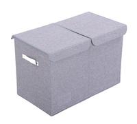 Luocute Caja de Juguetes Grande, Organizador de Almacenamiento para Niños de Tela de Lino de Primera Calidad con Divisores Extraíbles y Tapa Abatible, Baúl de Juguetes Plegable