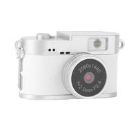 Luocute Cámara Tipo Llavero, Vídeo 2K FHD, Fotografía de 2 MP, Pantalla a Color de 1,47 Pulgadas, 4 Filtros, Flash LED, Cámara Digital Retro Pequeña Recargable con Soporte para Tarjeta (White)