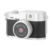 Luocute Cámara Tipo Llavero, Vídeo 2K FHD, Fotografía de 2 MP, Pantalla a Color de 1,47 Pulgadas, 4 Filtros, Flash LED, Cámara Digital Retro Pequeña Recargable con Soporte para Tarjeta (Black)
