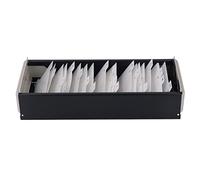 Luocute Index Card Holder, 800 Cards, A To Z, Transparent Cover (BLACK) | Caja para archivos de tarjetas, plástico de hierro, extensible, escritorio de oficina, organizador de tarjetas de visita
