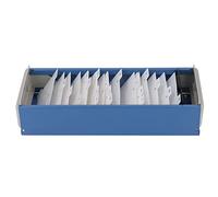 Luocute Index Card Holder, 800 Cards, A To Z, Transparent Cover (BLUE) | Caja para archivos de tarjetas, plástico de hierro, extensible, escritorio de oficina, organizador de tarjetas de visita