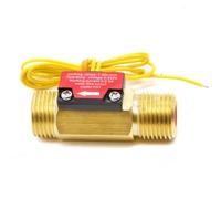 Luocute Interruptor de Flujo de Agua de Cobre Rosca Macho G1/2 | Cuerpo de Cobre Forjado, Flujo de Inicio de 1,5 L/min, Señal de Contacto Seco de 0,5 A, para Protección de Enfriadores y