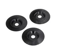 Luocute Juego de Discos de Talla de Madera de Acero Al Carbono, Muela Abrasiva de de Pendiente Plana de 3 Piezas