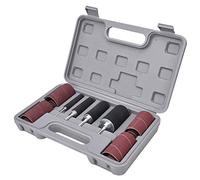 Luocute Kit de Funda de Tambor de Lijado, Herramienta de Pulido Expandible de Goma de 4 Tamaños con Fundas Abrasivas de Grano 80 120 y Caja de Almacenamiento, para Tallado de Made