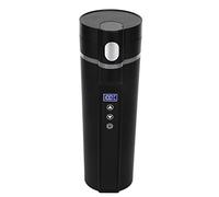 Luocute Taza de Viaje con Calefacción Eléctrica, Taza de café para Coche con Control Inteligente de Temperatura de 450 Ml con Interior de Acero Inoxidable 304 para Viajes, Camping